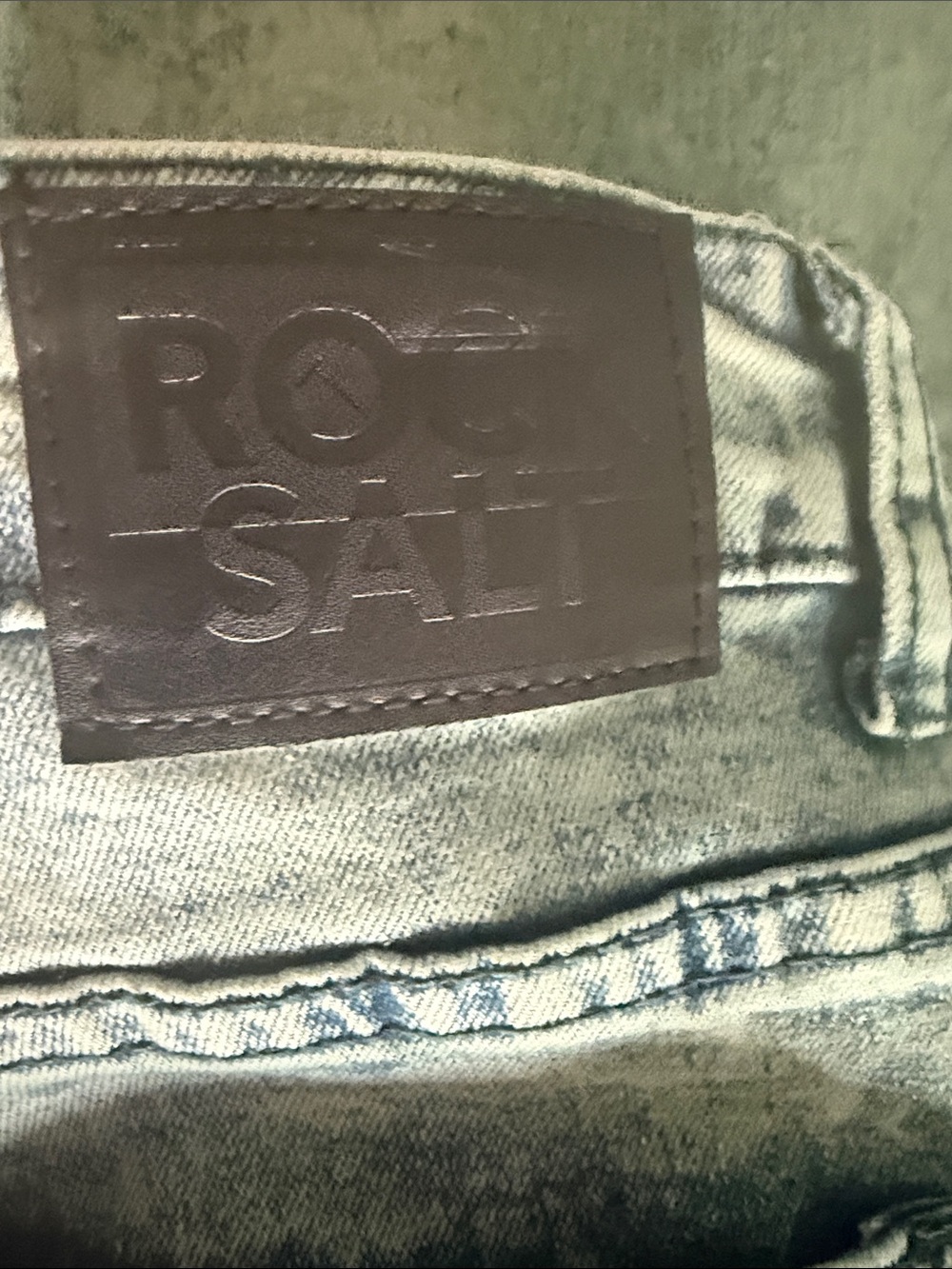 Slim Straight Acid-Wash Mint Jeans Rock Salt 40x32 - Picture 4 of 9